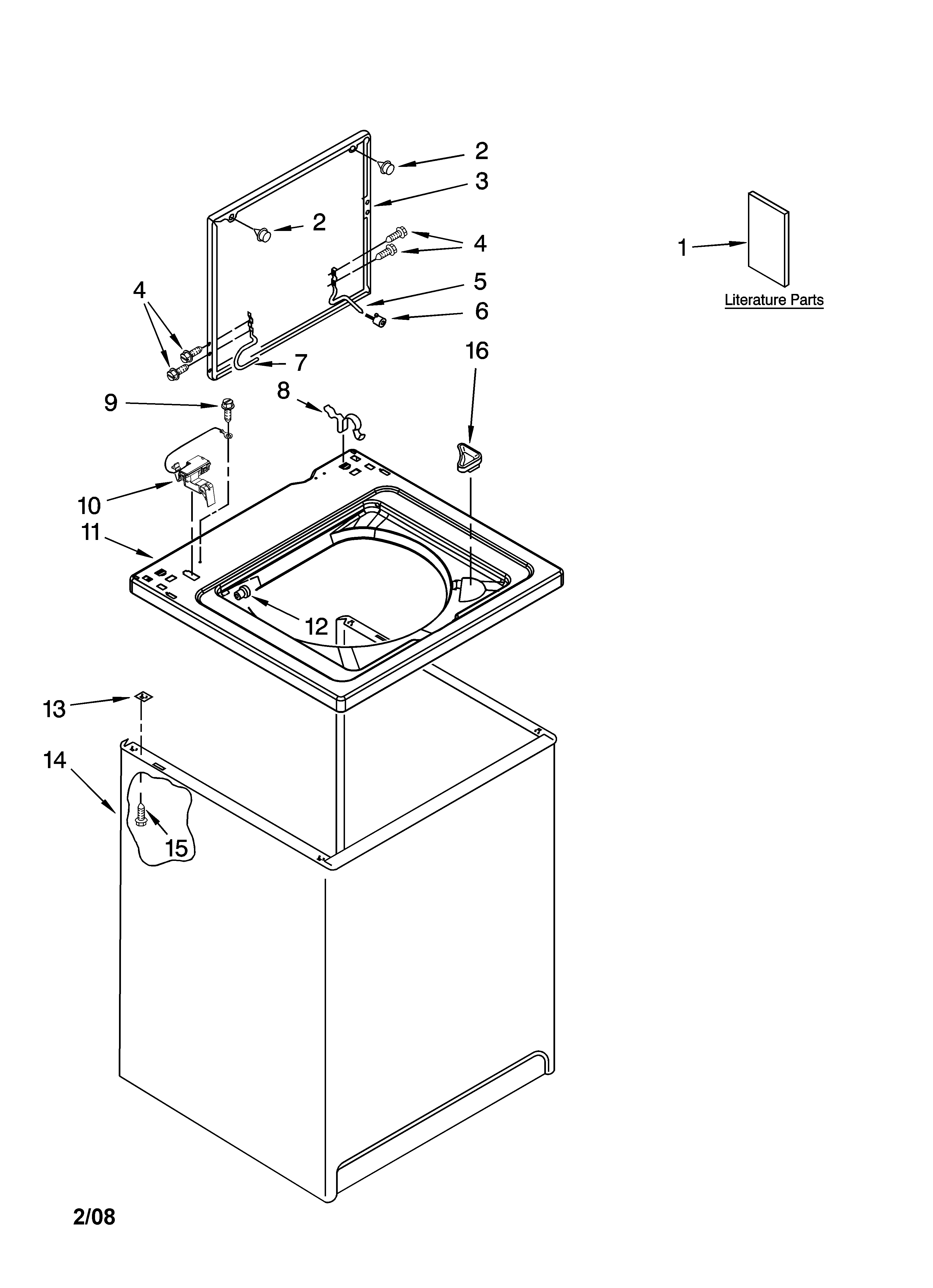 Top and cabinet parts