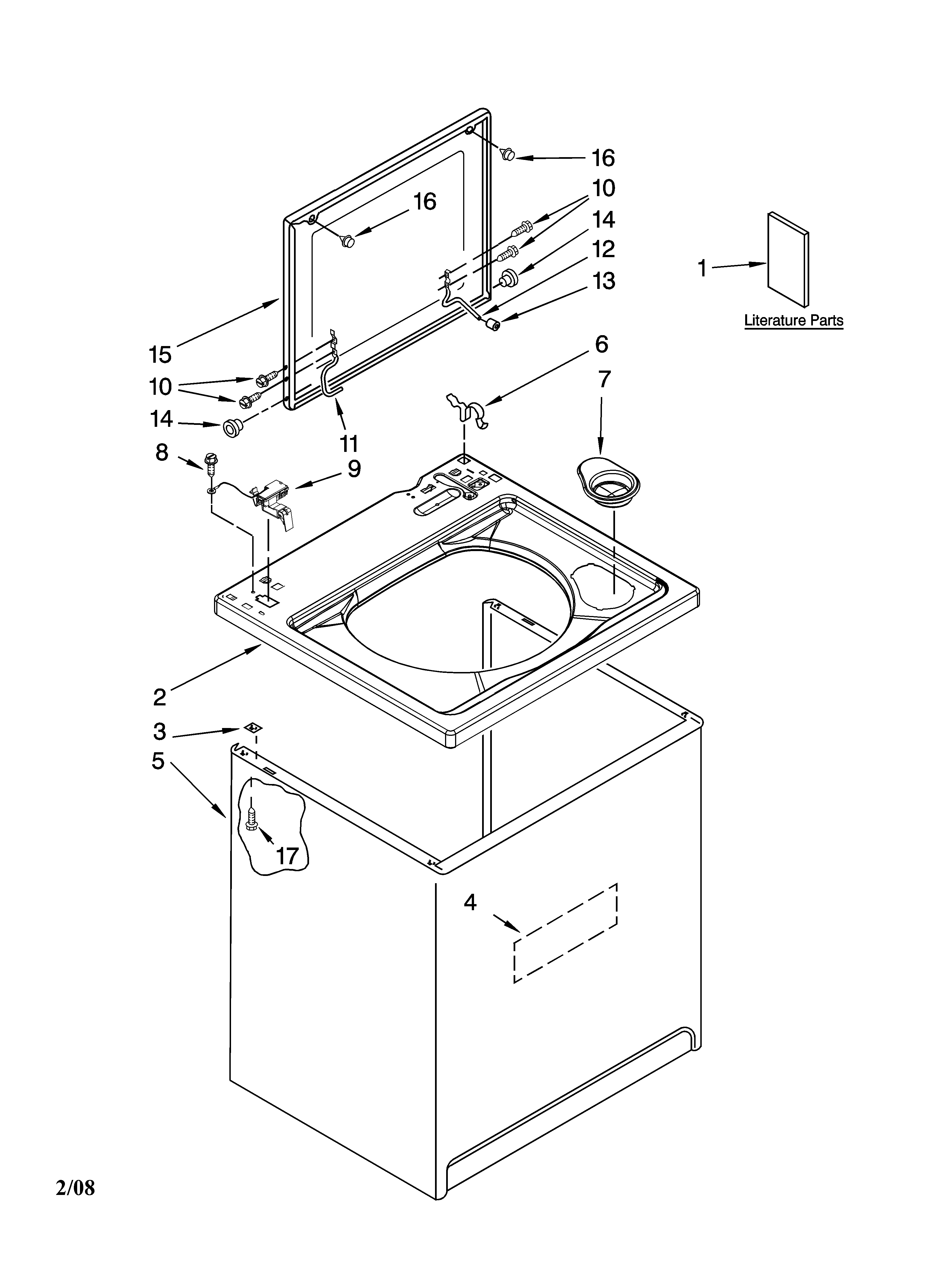 Top and cabinet parts