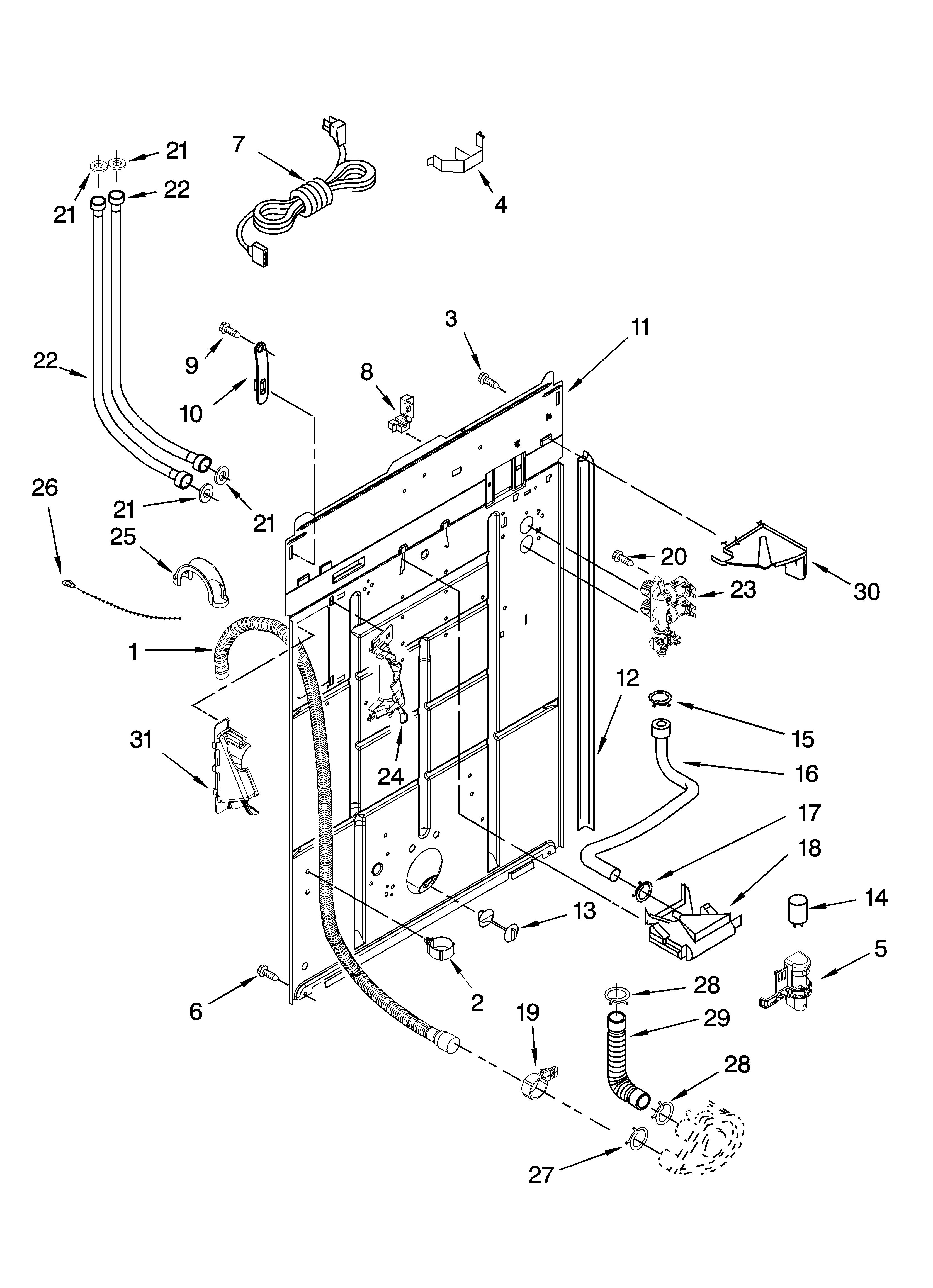 Rear panel parts