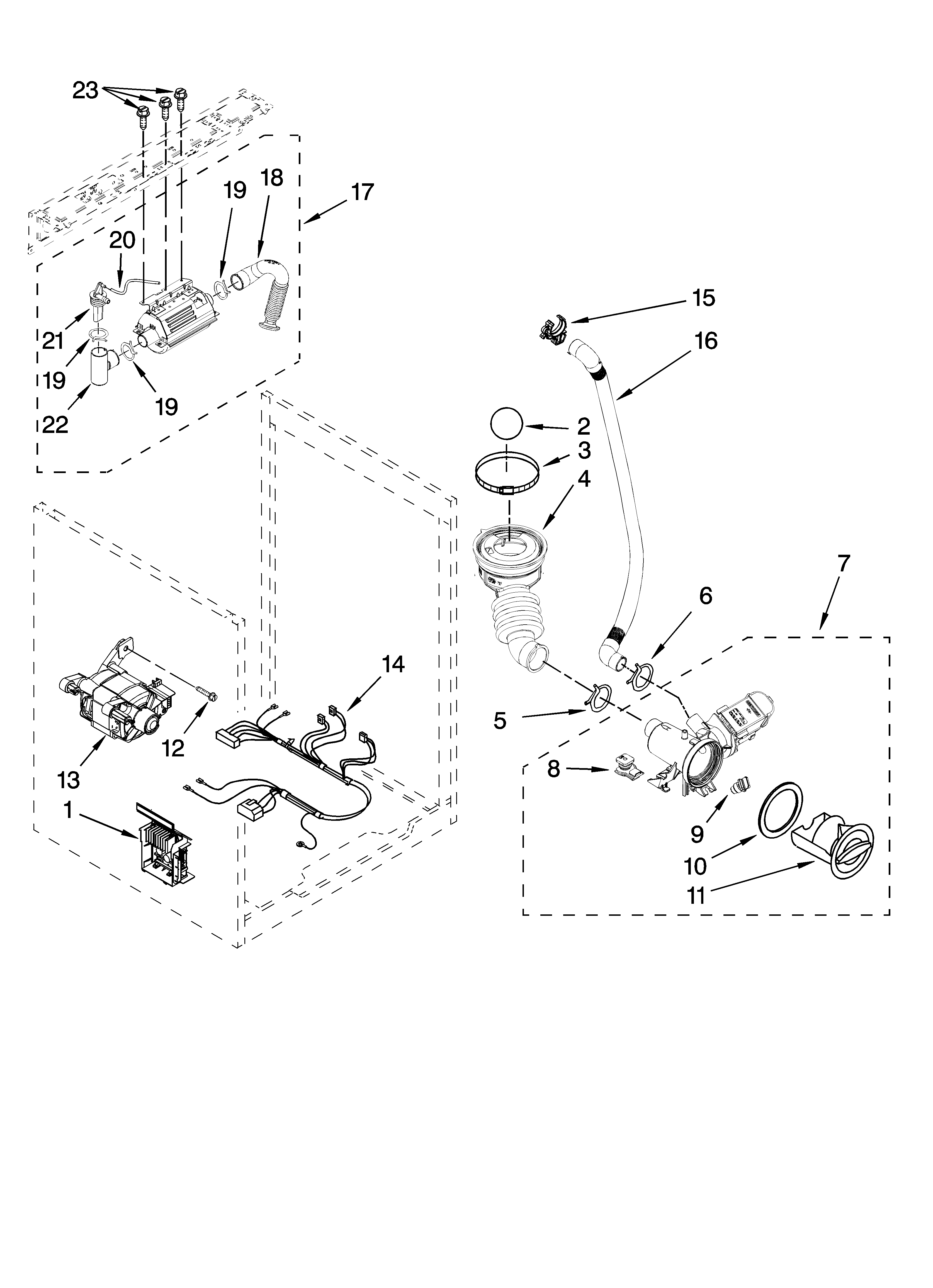 Steamer, pump and motor parts, optional parts (not inc
