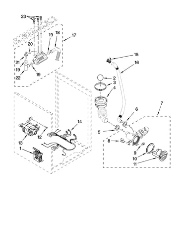 Steamer, pump and motor parts, optional parts (not inc