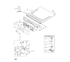 Kenmore 11097531700 top and console parts diagram