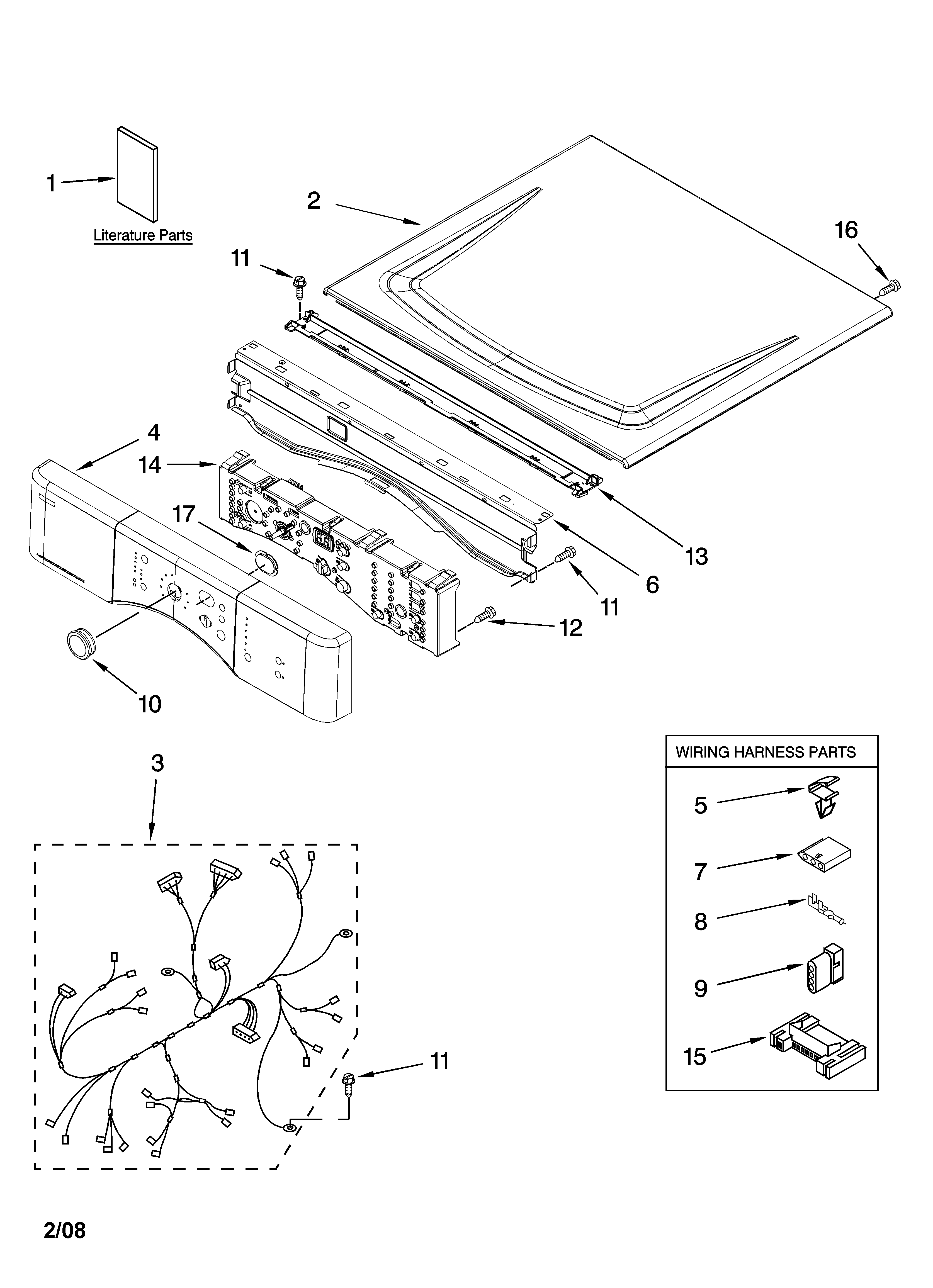 Top and console parts