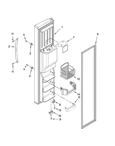 Freezer door parts