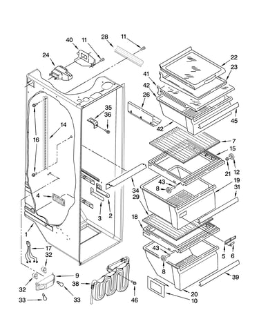 Refrigerator liner parts
