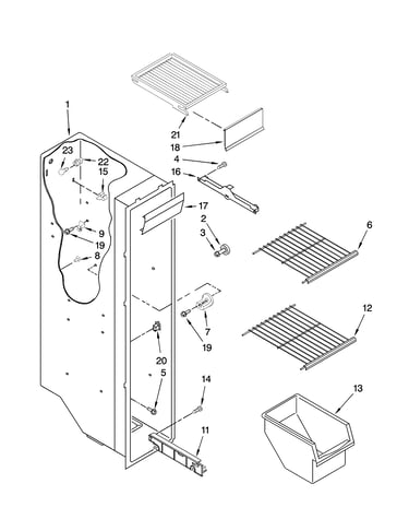 Freezer liner parts