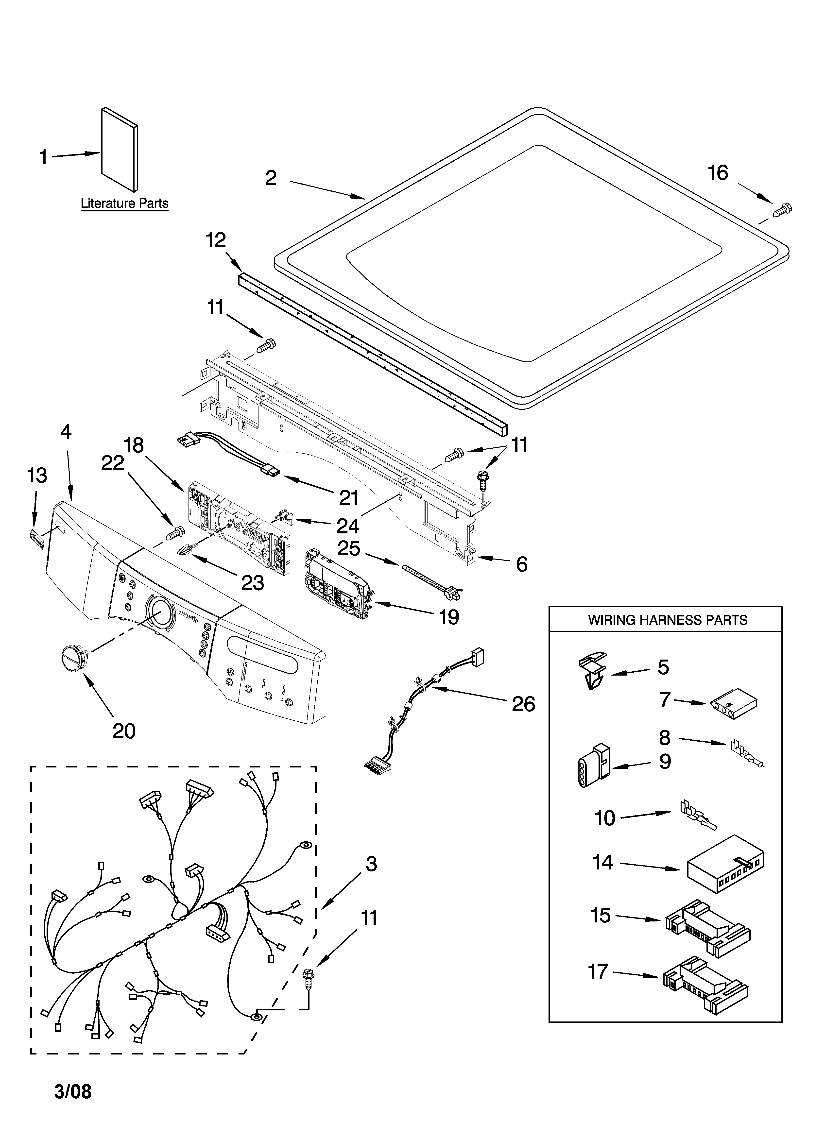 Top and console parts