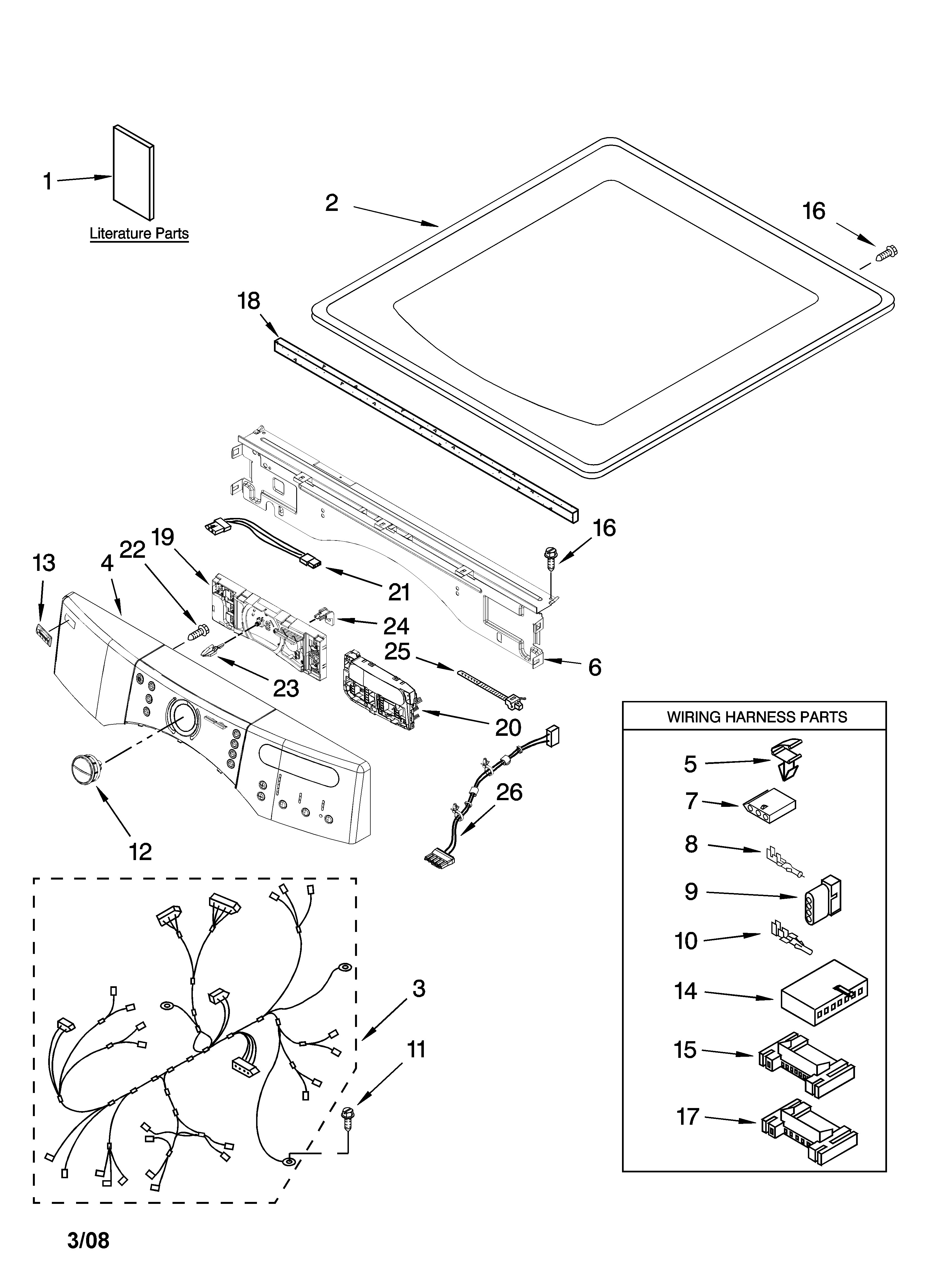 Top and console parts