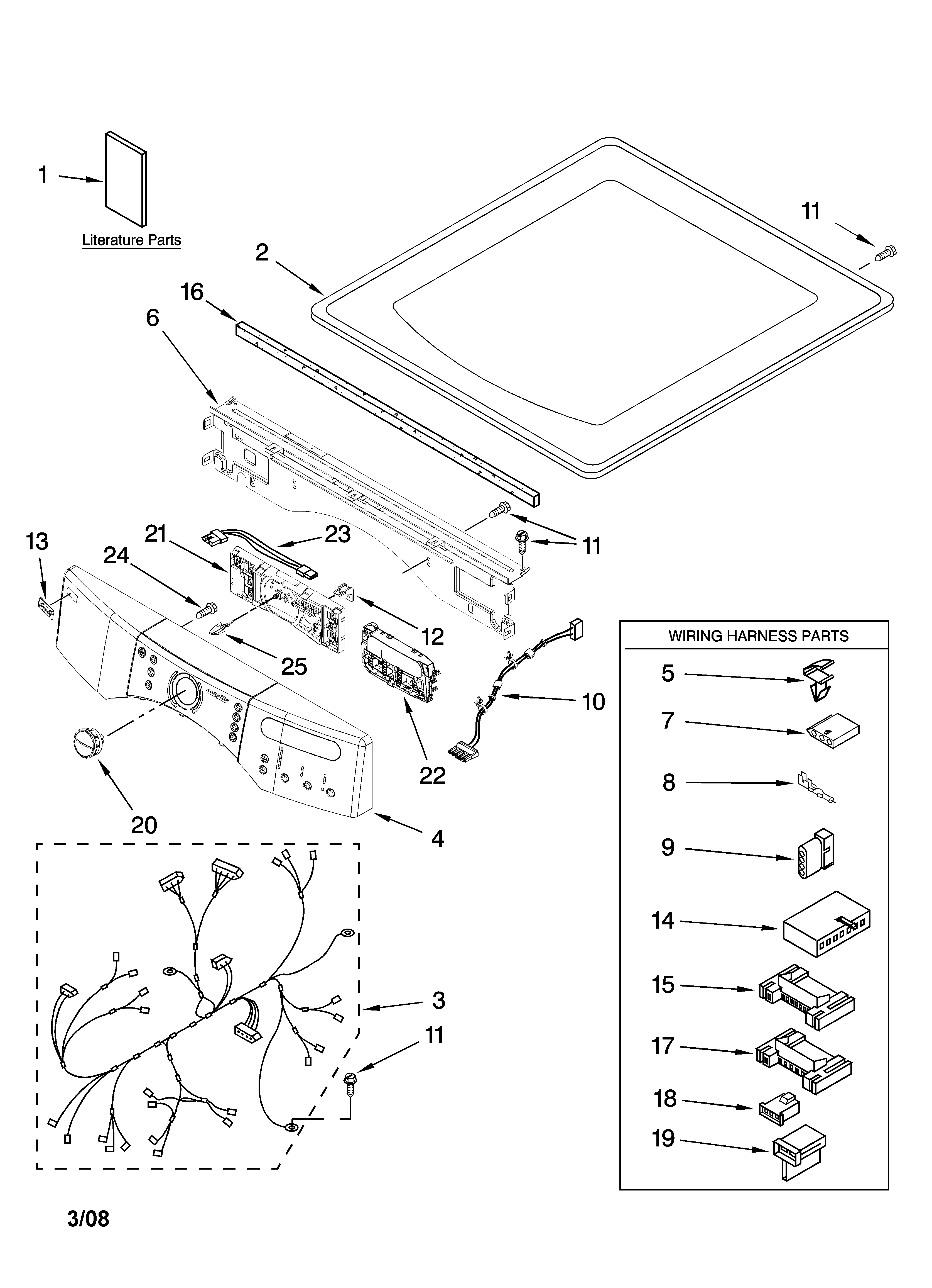 Top and console parts