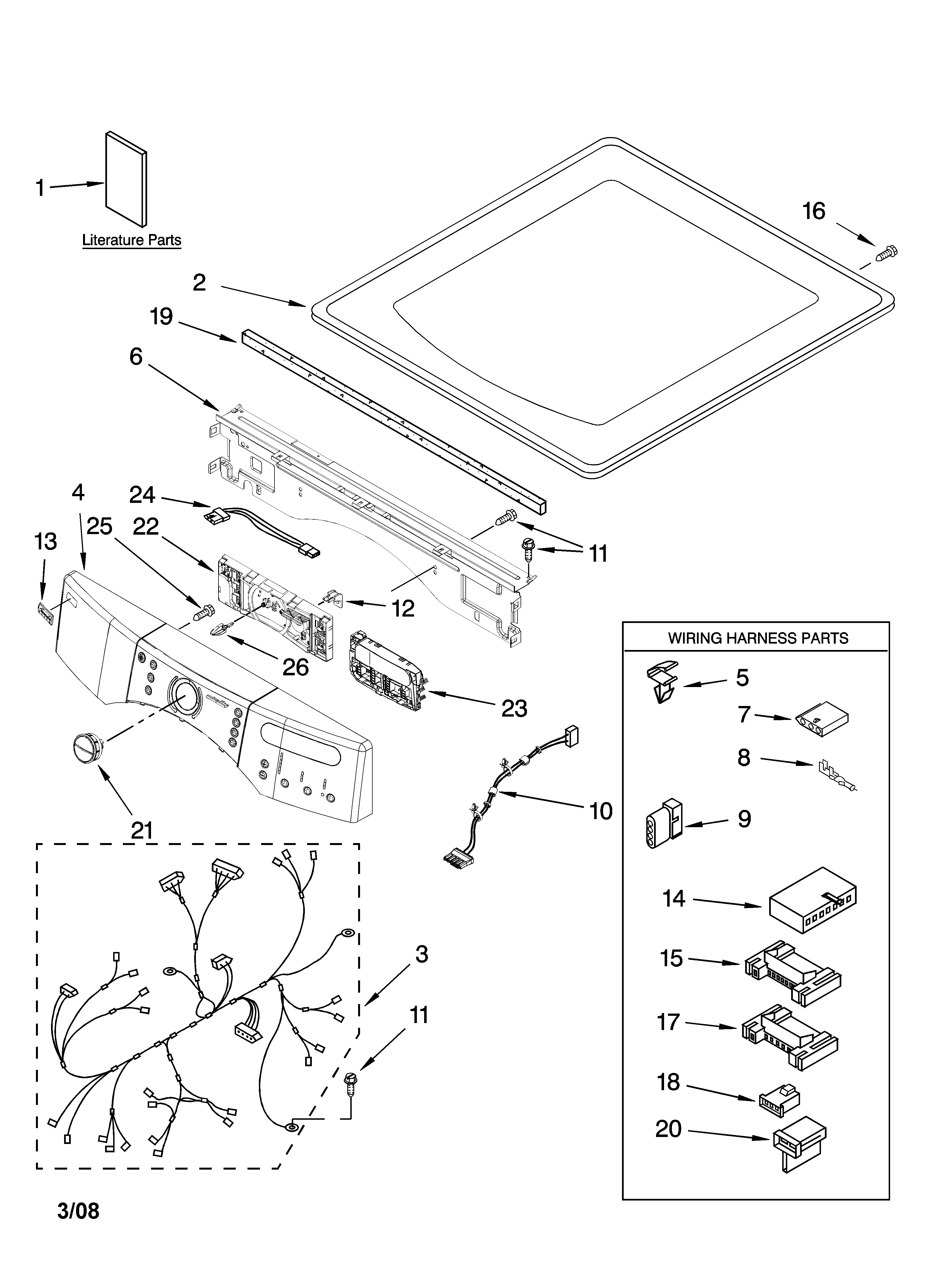 Top and console parts