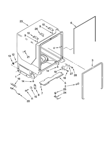 Tub and frame parts