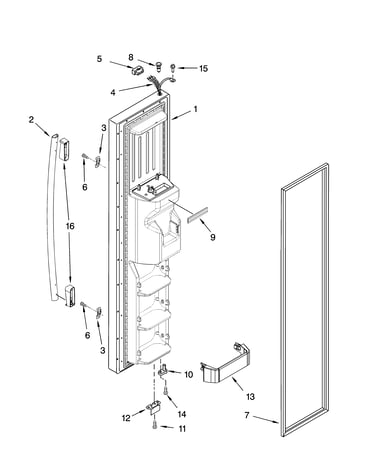 Freezer door parts