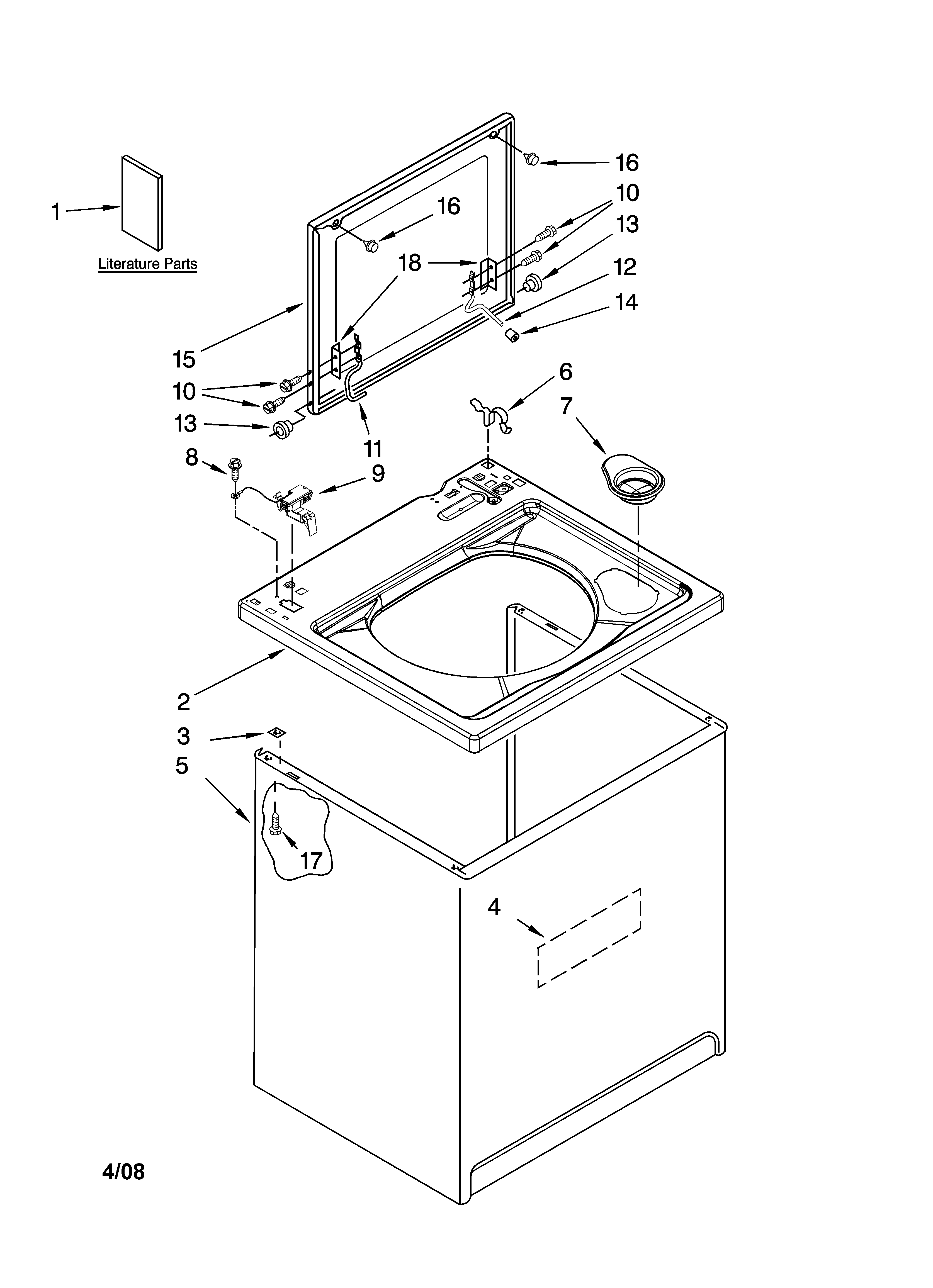 Top and cabinet parts