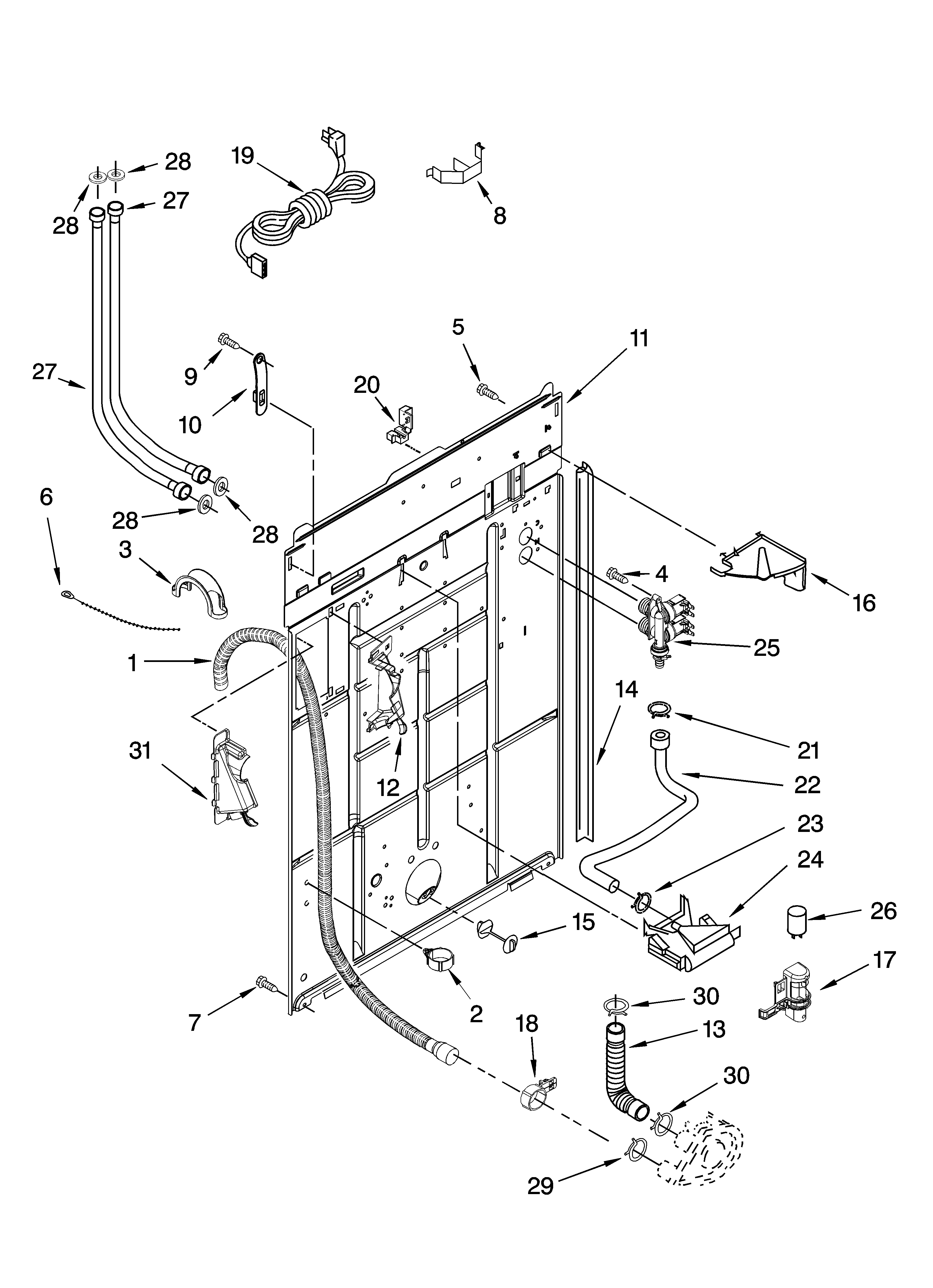 Rear panel parts