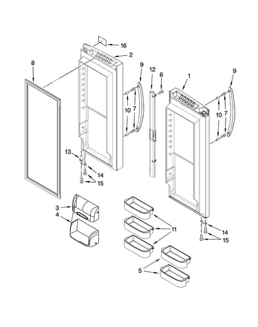 Refrigerator door parts