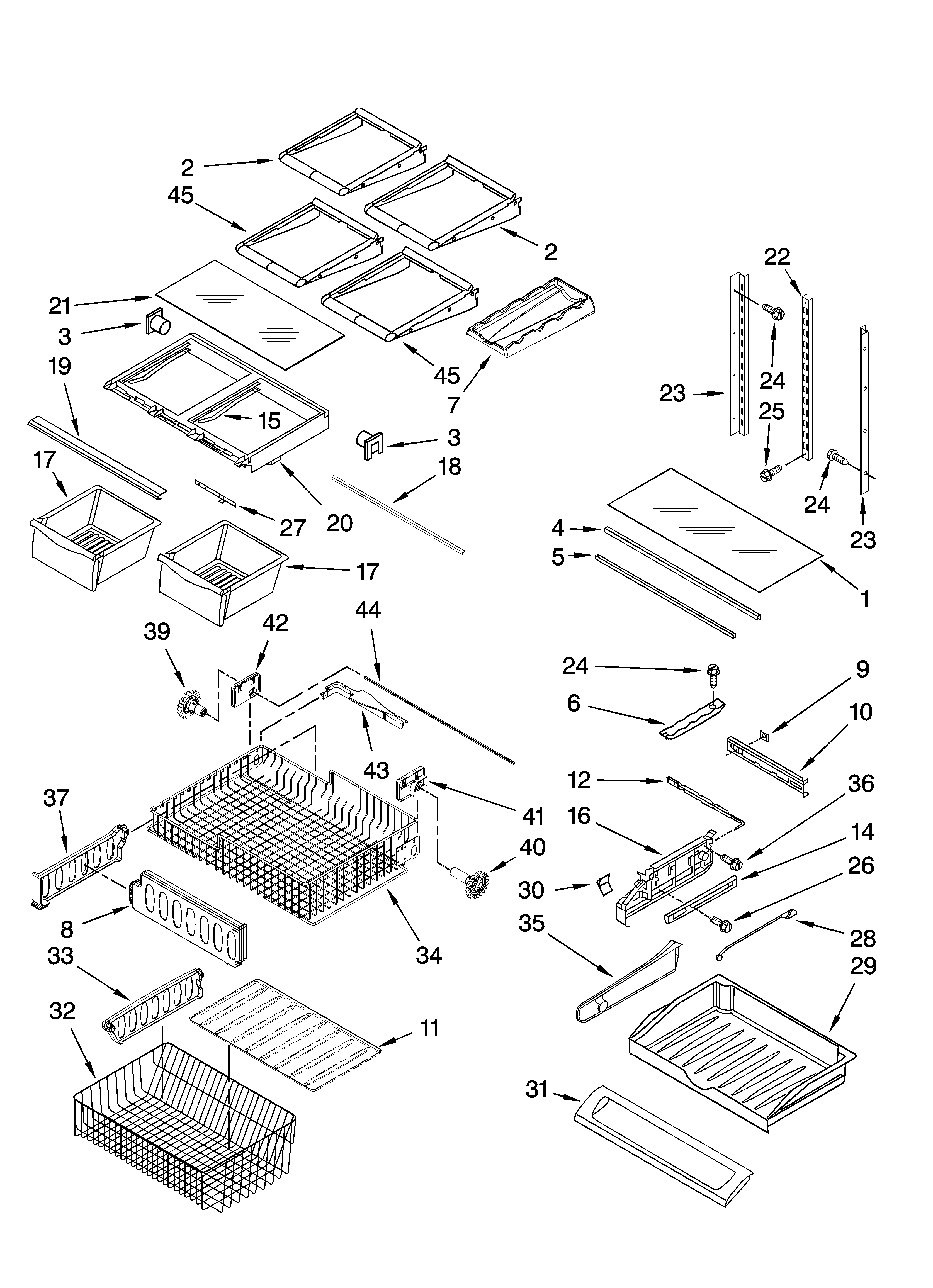 Shelf parts