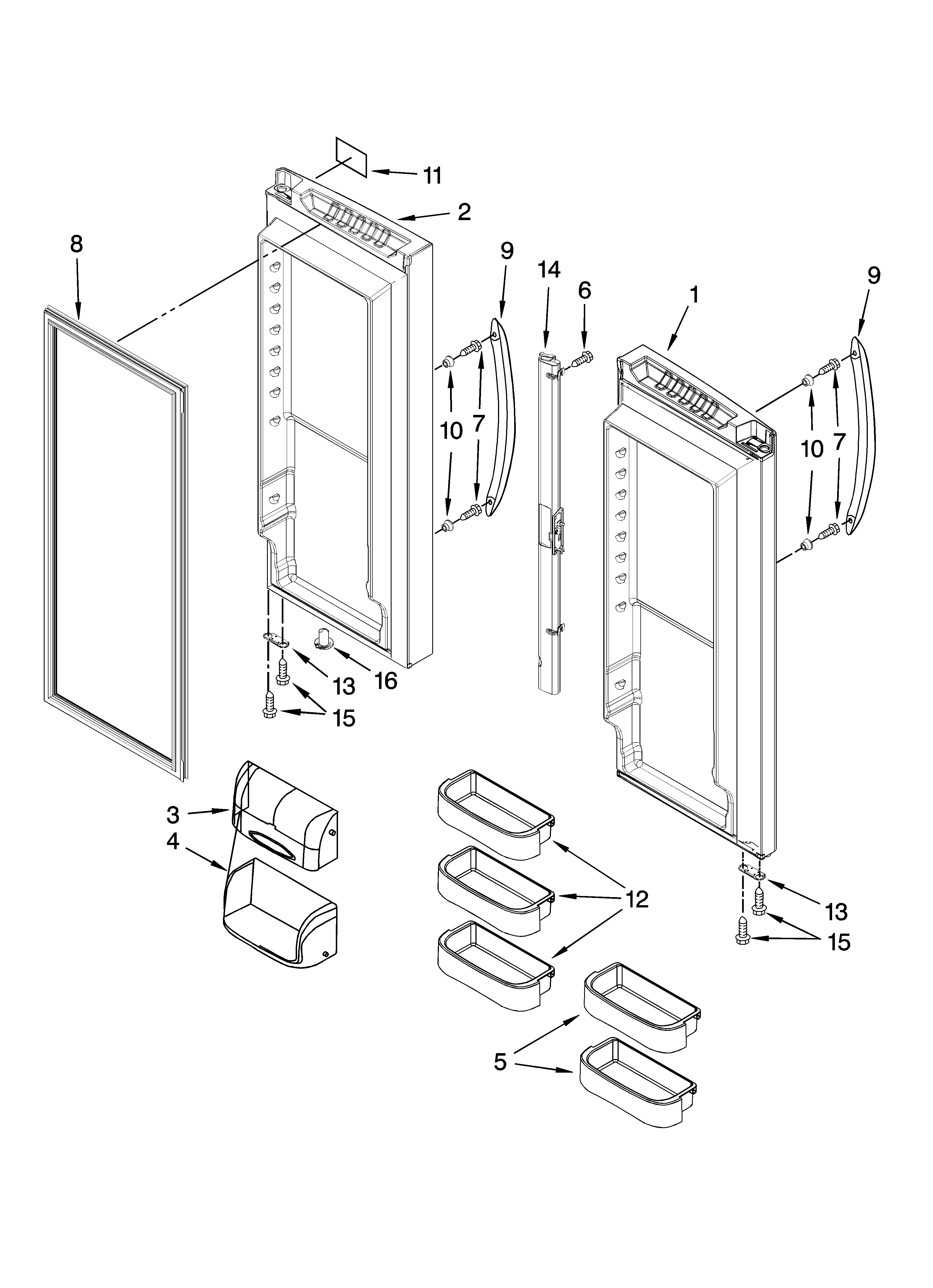 REFRIGERATOR DOOR PARTS
