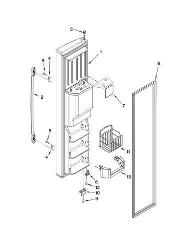 Freezer door parts