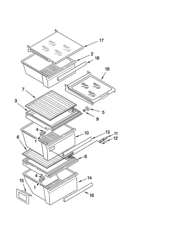 Refrigerator shelf parts