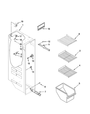 Freezer liner parts