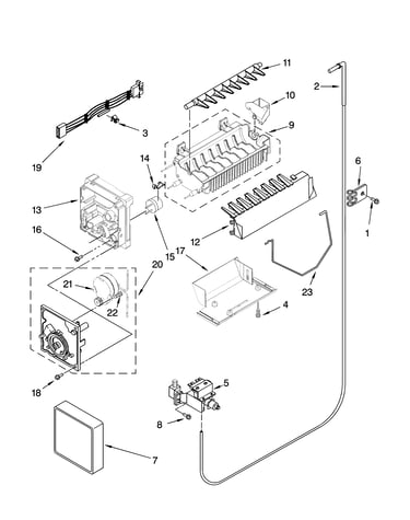 Icemaker parts, optional parts (not included)