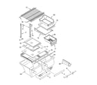 Kenmore 10678223800 shelf parts diagram