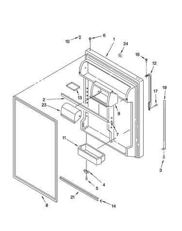 Refrigerator door parts