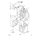 Kenmore Elite 11027062604 top and cabinet parts diagram