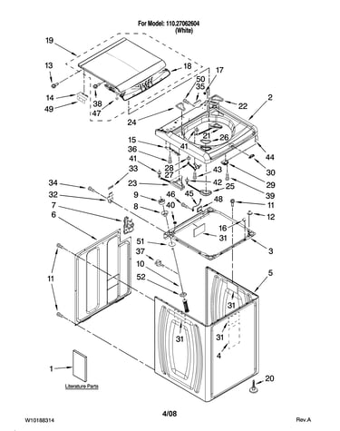 Top and cabinet parts