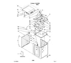 Kenmore Elite 11027072604 top and cabinet parts diagram