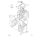 Kenmore Elite 11028082700 top and cabinet parts diagram