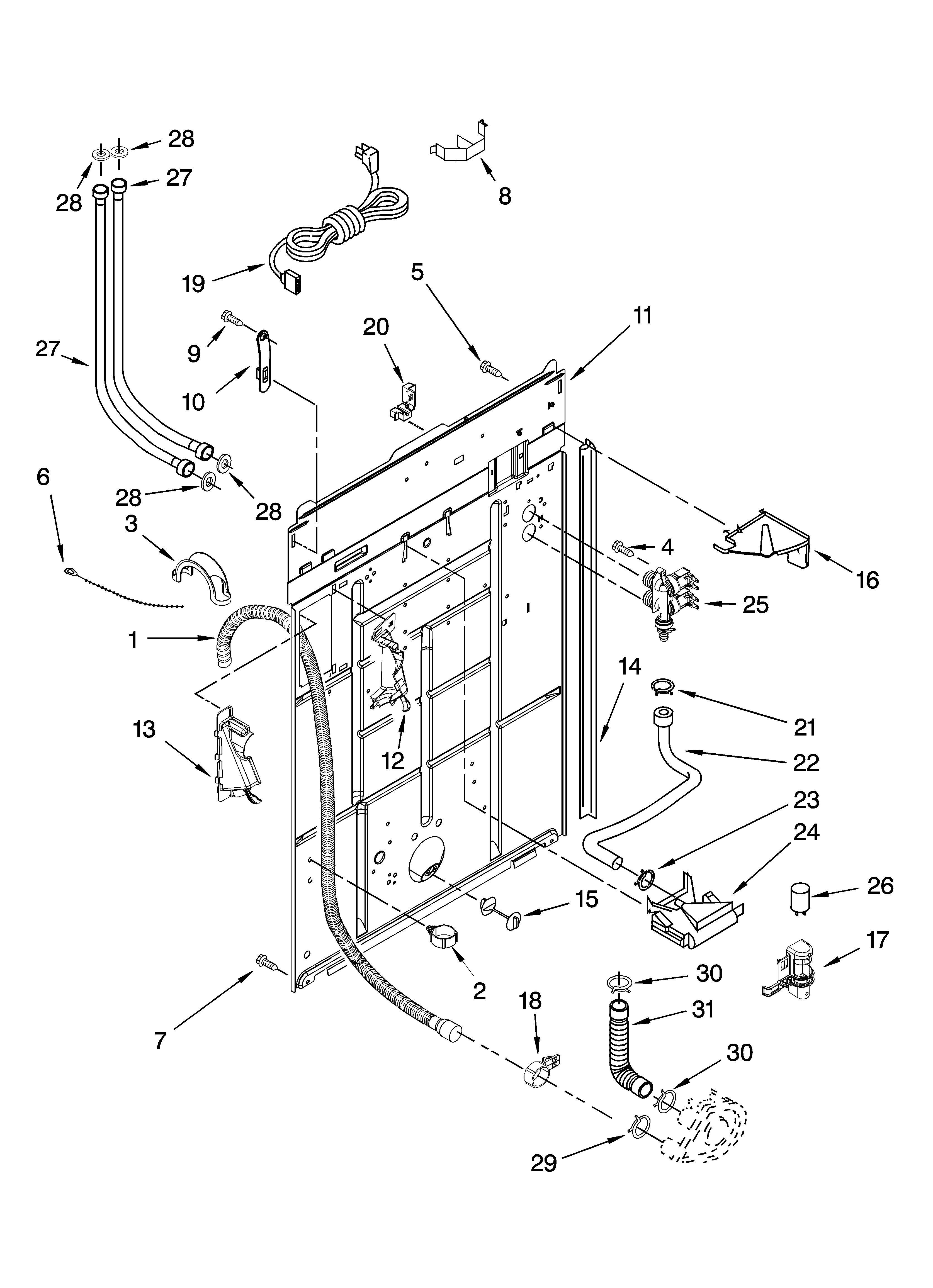 Rear panel parts