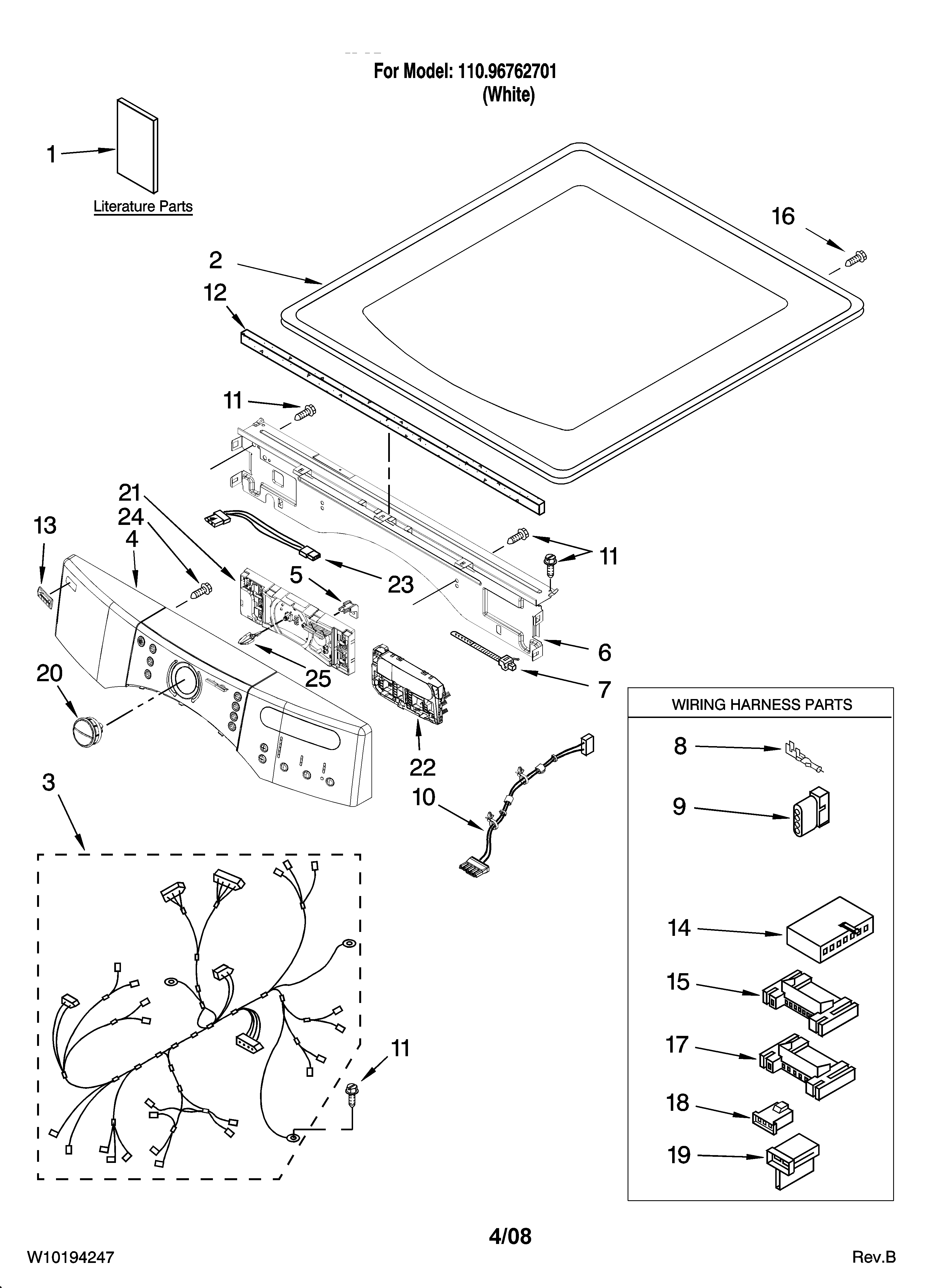 Top and console parts