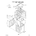 Kenmore Elite 11027082605 top and cabinet parts diagram