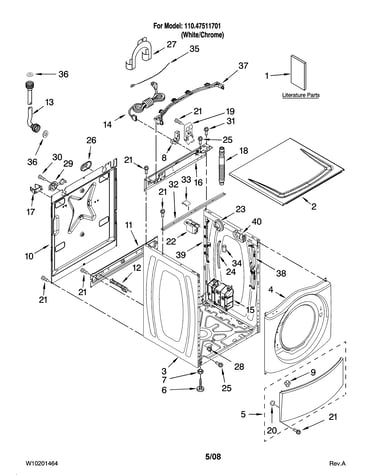 Top and cabinet parts
