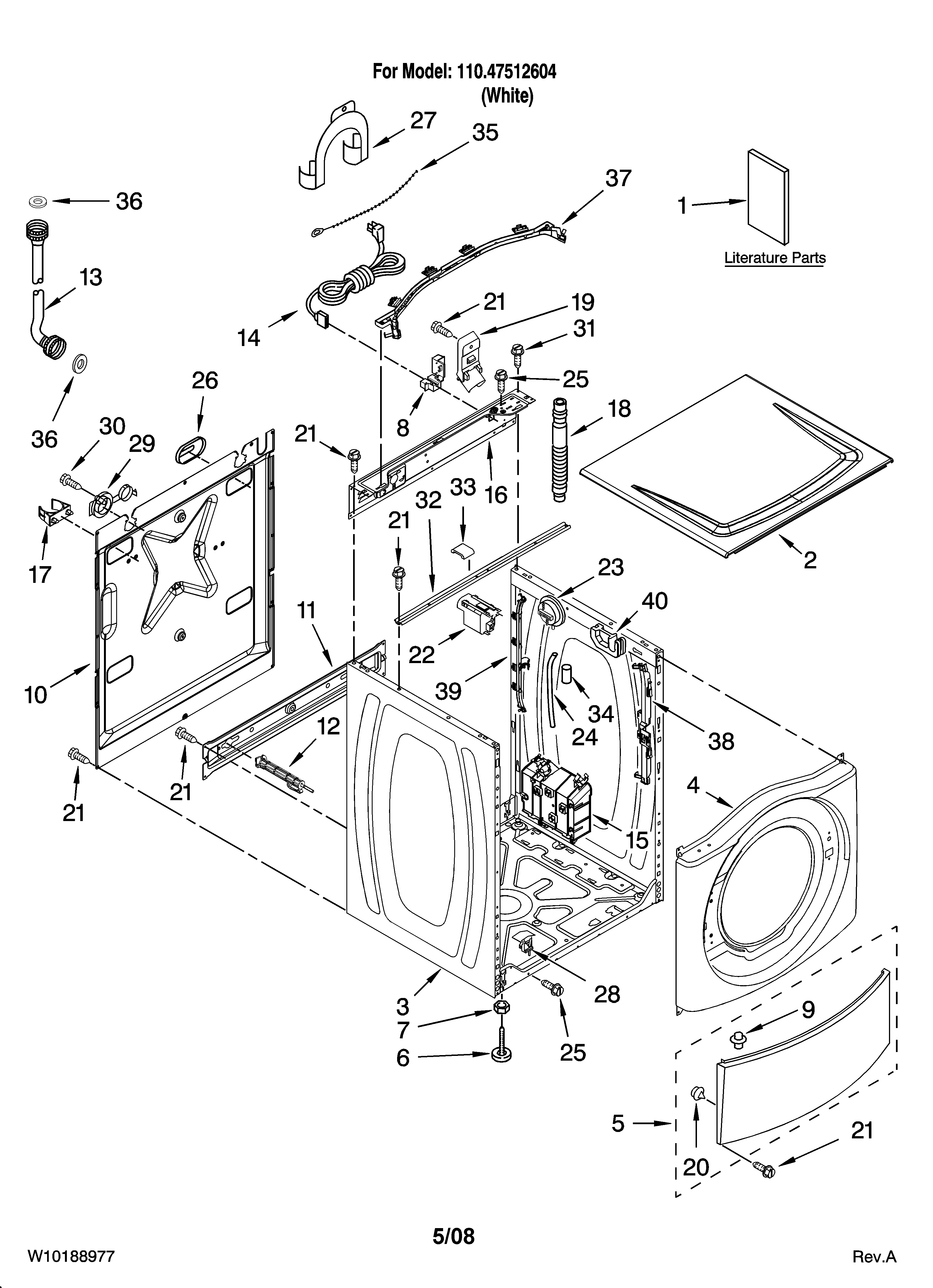 TOP AND CABINET PARTS