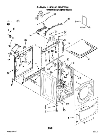 Top and cabinet parts