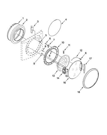 Door and latch parts