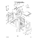 Kenmore 11047571603 top and cabinet parts diagram
