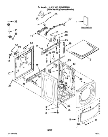 Top and cabinet parts