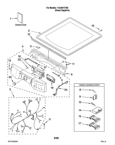 Top and console parts