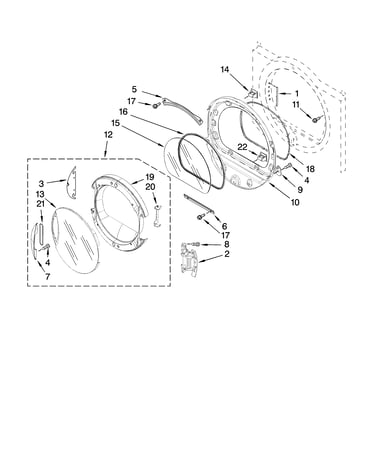 Door parts, optional parts (not included)