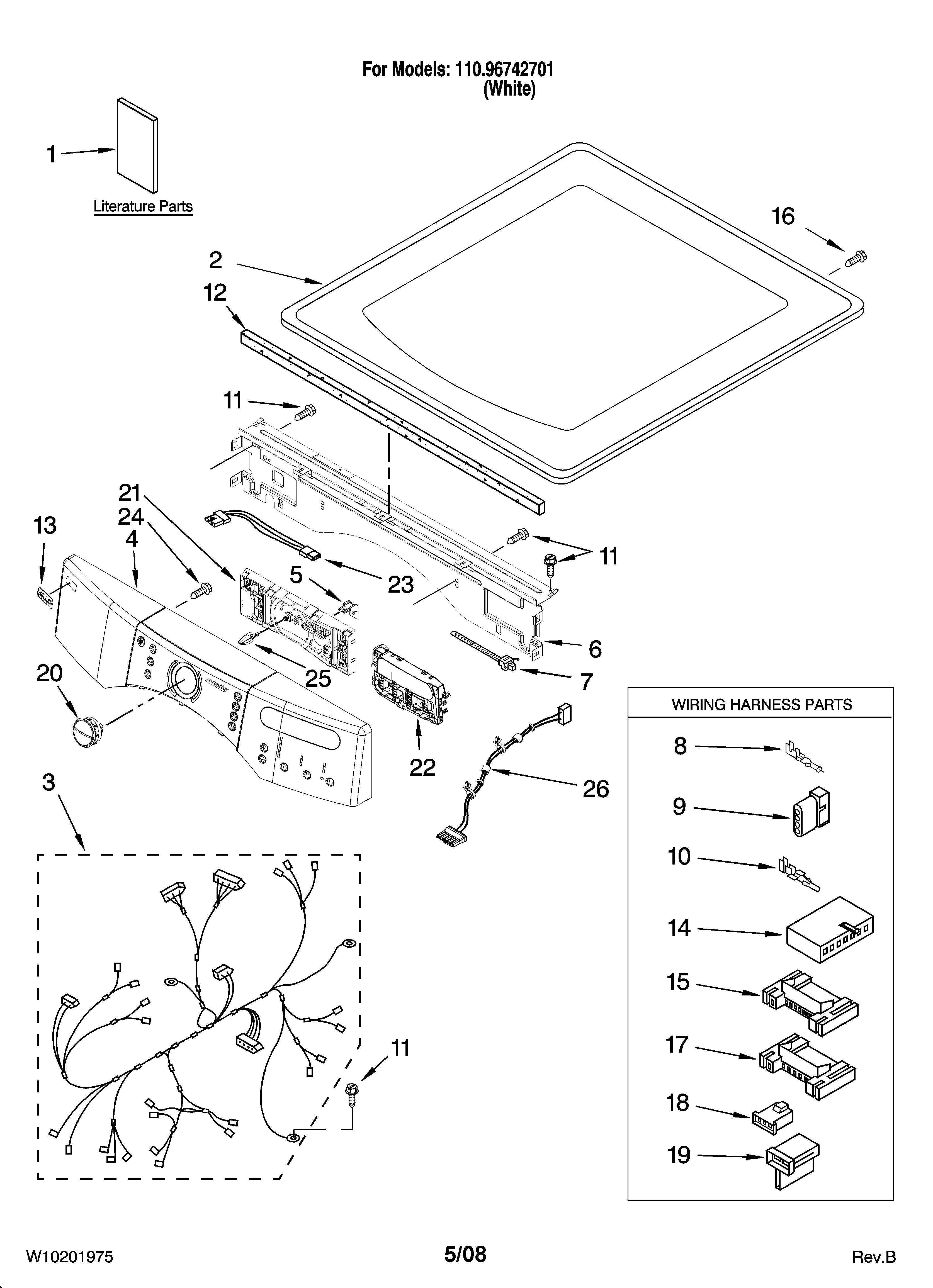 Top and console parts
