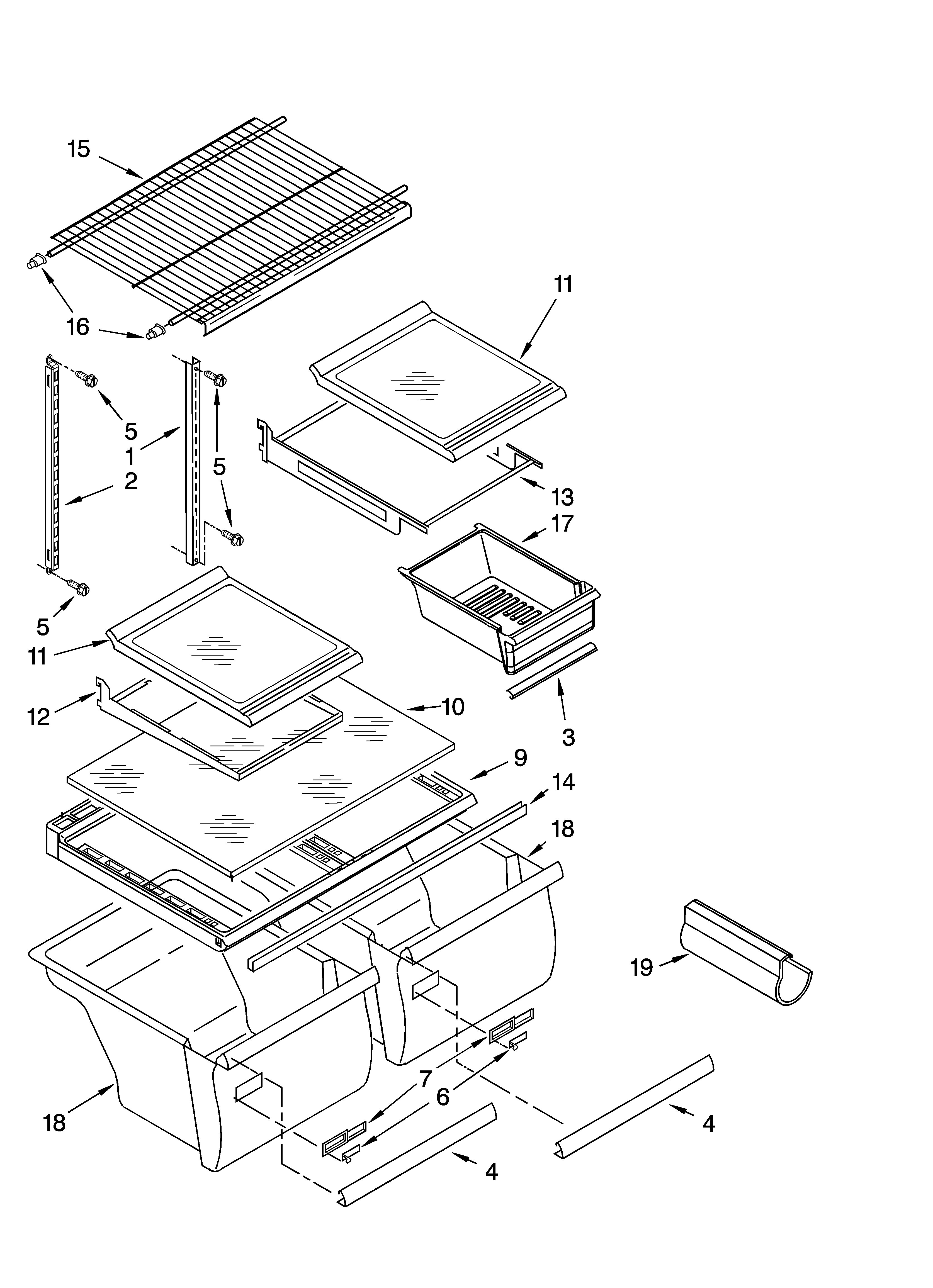 Shelf parts