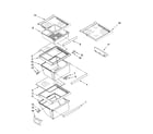 Kenmore 10659123800 refrigerator shelf parts diagram