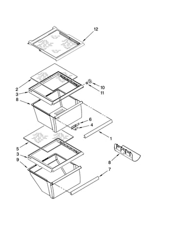Refrigerator shelf parts