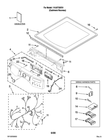 Top and console parts