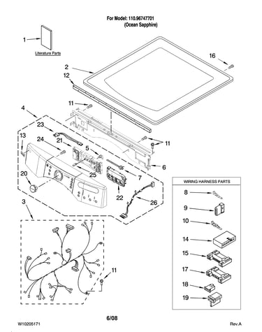 Top and console parts