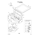 Kenmore Elite 11097727701 top and console parts diagram