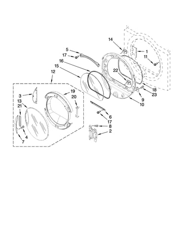 Door parts, optional parts (not included)